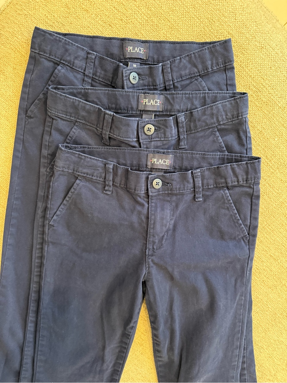 Navy Slim Straight uniform pants